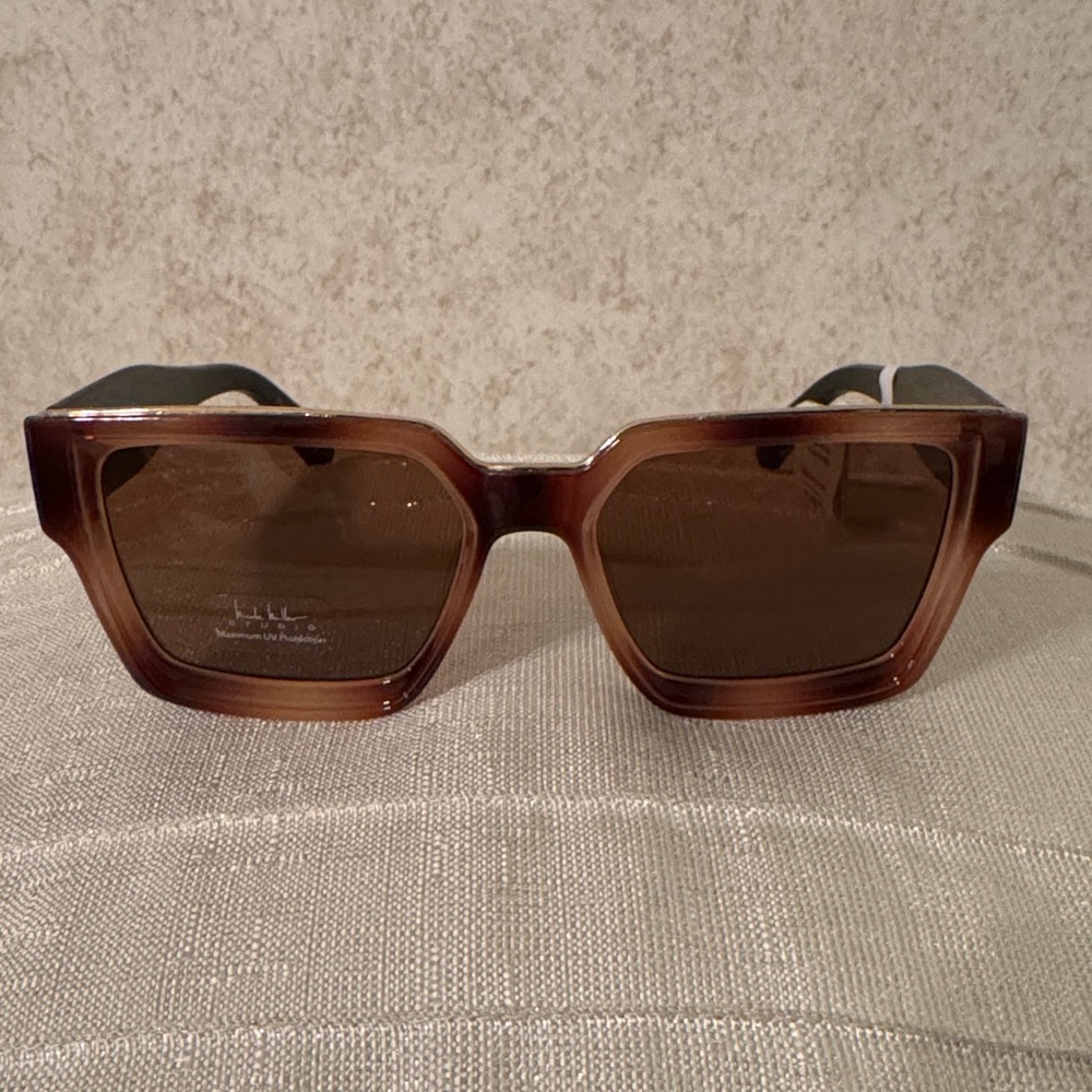 Nicole Miller Stylish Brown Square Sunglasses